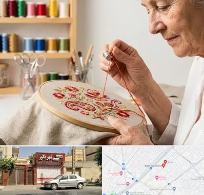 گلدوزی در باجک قم 