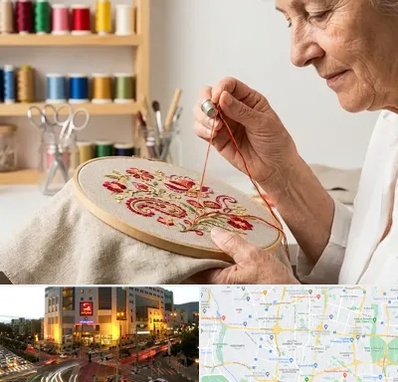 گلدوزی در جنت آباد تهران