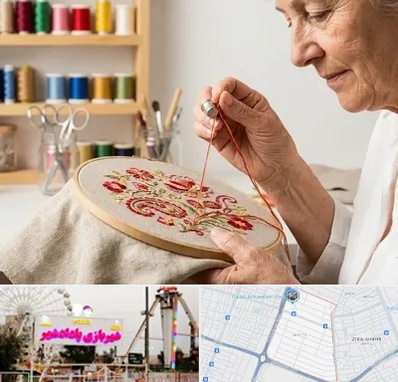 گلدوزی در پادادشهر اهواز