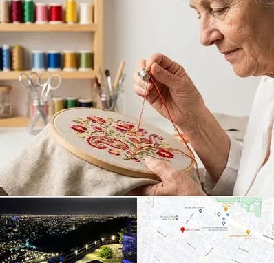 گلدوزی در هفت تیر مشهد