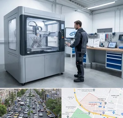 ساخت قطعه با پرینتر سه بعدی در گلشهر کرج 