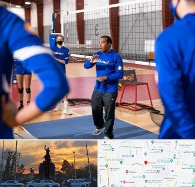 مربی والیبال در میدان حر