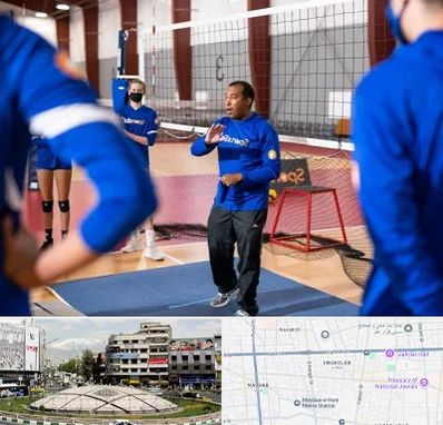 مربی والیبال در مرکز تهران