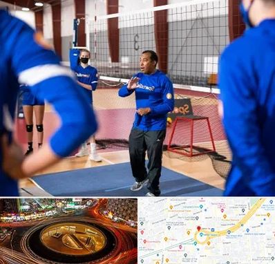 مربی والیبال در میدان ولیعصر