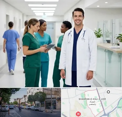 روپوش و اسکراب پزشکی در شهرک ولیعصر