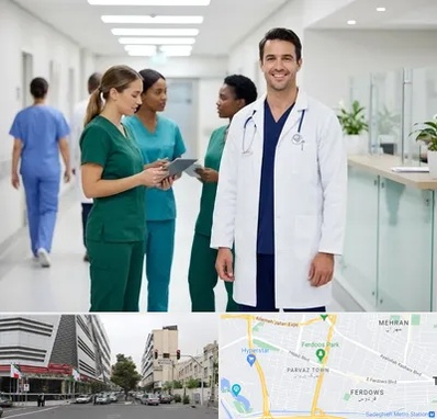 روپوش و اسکراب پزشکی در بلوار فردوس