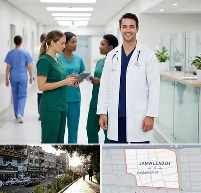 روپوش و اسکراب پزشکی در خیابان جمالزاده 