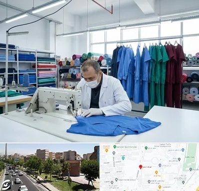 تولیدی روپوش و اسکراب پزشکی در شهرک آزمایش 