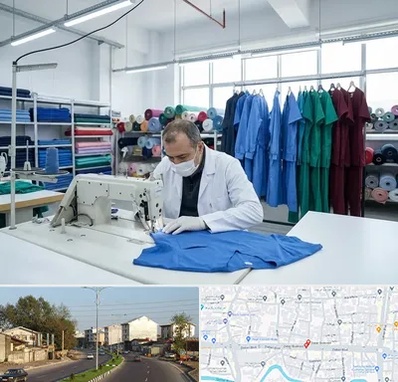 تولیدی روپوش و اسکراب پزشکی در ضیابری رشت 