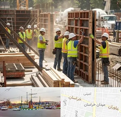 قالب سازی بتن در میدان خراسان