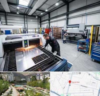 برشکاری و خمکاری در بلوار تعاون 