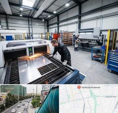 برشکاری و خمکاری در بلوار فرحزادی