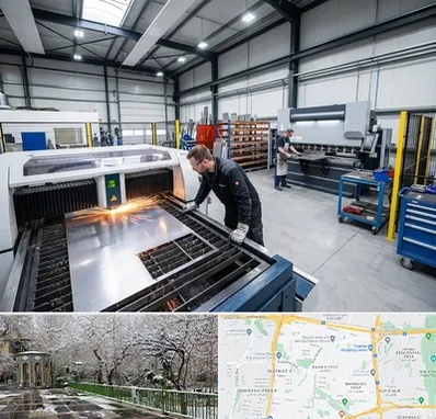 برشکاری و خمکاری در باغ فیض 