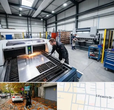 برشکاری و خمکاری در خیابان فلسطین 