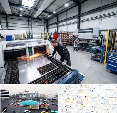 برشکاری و خمکاری در میدان انقلاب 