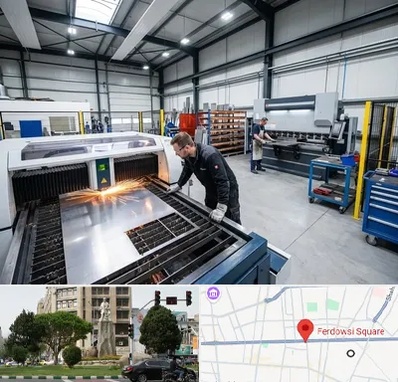 برشکاری و خمکاری در میدان فردوسی تهران