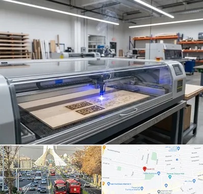 برش لیزری چوب در خیابان آزادی 