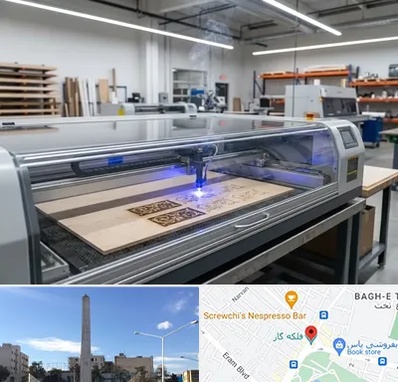 برش لیزری چوب در فلکه گاز شیراز 