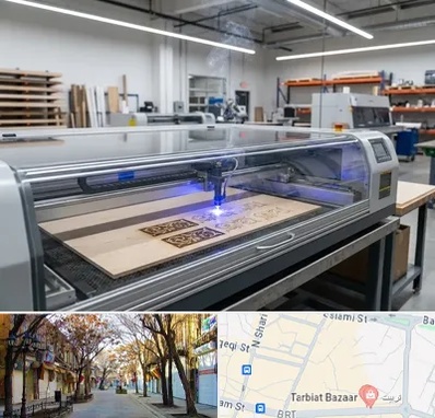 برش لیزری چوب در تربیت تبریز 