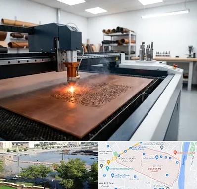 برش لیزری چرم در گلستان اهواز 