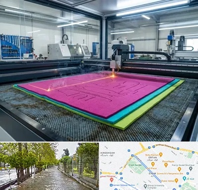 برش لیزری نمد در خیابان ارم شیراز 