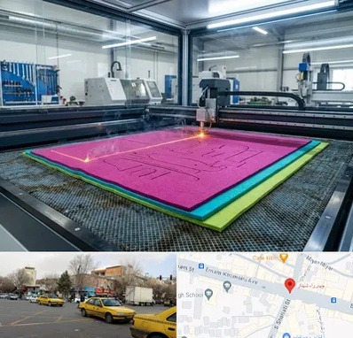 برش لیزری نمد در شهناز تبریز 