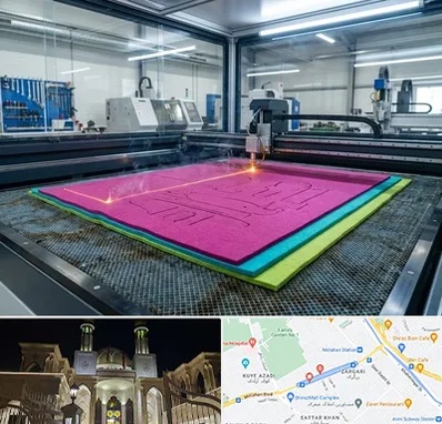 برش لیزری نمد در زرگری شیراز 