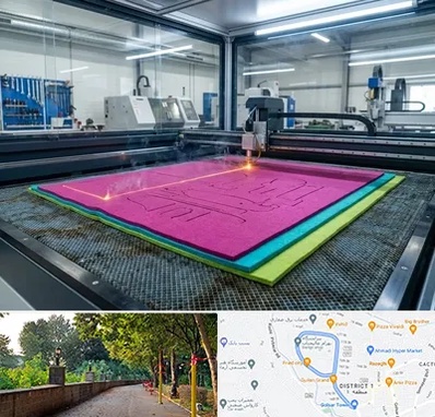 برش لیزری نمد در فلکه گاز رشت