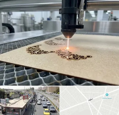 برش لیزری کاغذ و مقوا در خیابان دماوند