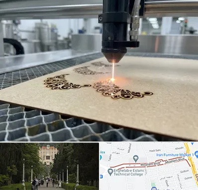 برش لیزری کاغذ و مقوا در بلوار معلم رشت 