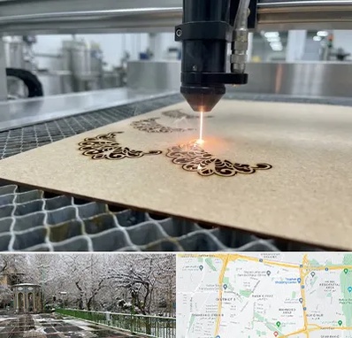 برش لیزری کاغذ و مقوا در باغ فیض 