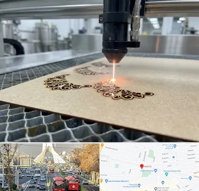 برش لیزری کاغذ و مقوا در خیابان آزادی 