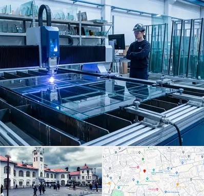 برش لیزری شیشه در میدان شهرداری رشت 