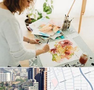 آموزشگاه آبرنگ در خیابان بهشتی