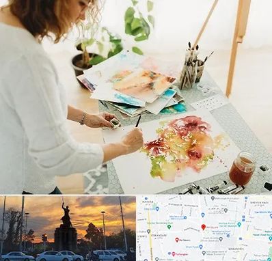 آموزشگاه آبرنگ در میدان حر