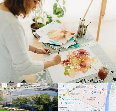 آموزشگاه آبرنگ در گلستان اهواز