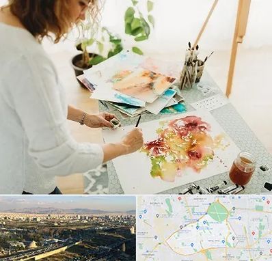 آموزشگاه آبرنگ در منطقه 19 تهران