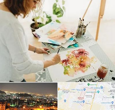 آموزشگاه آبرنگ در مارلیک کرج