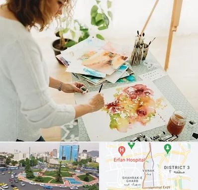 آموزشگاه آبرنگ در ونک 