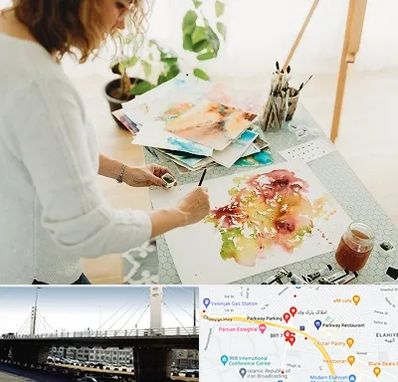 آموزشگاه آبرنگ در پارک وی