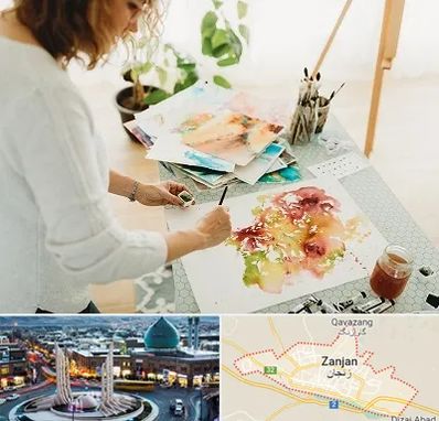 آموزشگاه آبرنگ در زنجان