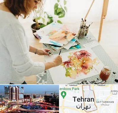 آموزشگاه آبرنگ در صادقیه 