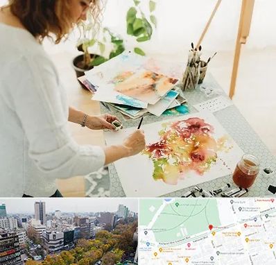 آموزشگاه آبرنگ در بلوار کشاورز