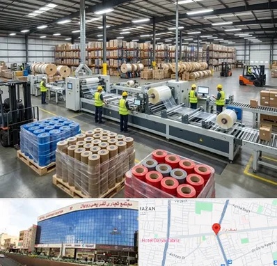 نوار چسب در نصف راه تبریز