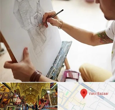 آموزشگاه طراحی سیاه قلم در بازار وکیل شیراز