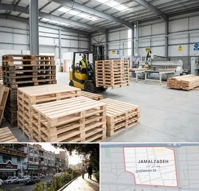 پالت چوبی در خیابان جمالزاده
