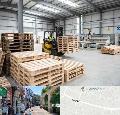 پالت چوبی در خیابان قزوین