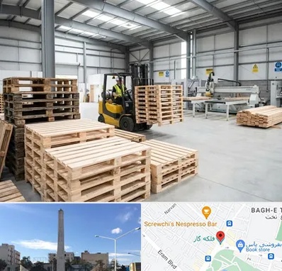 پالت چوبی در فلکه گاز شیراز