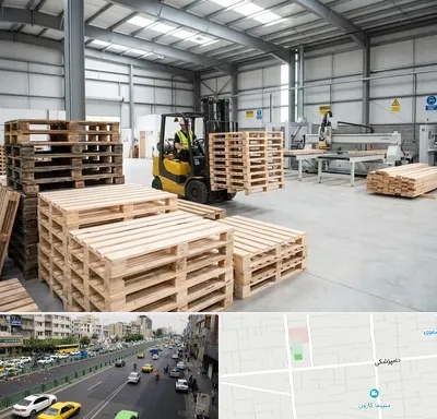 پالت چوبی در خیابان دامپزشکی