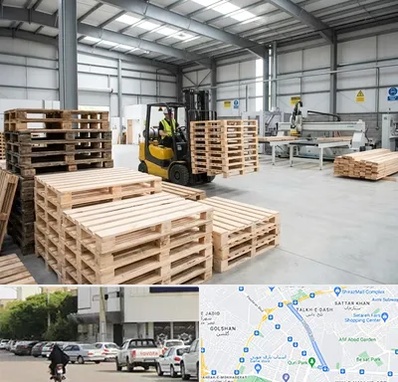 پالت چوبی در قدوسی شرقی شیراز